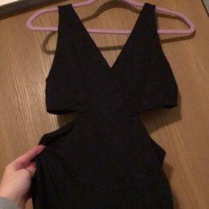 Black long dress with side cut outs! Size M